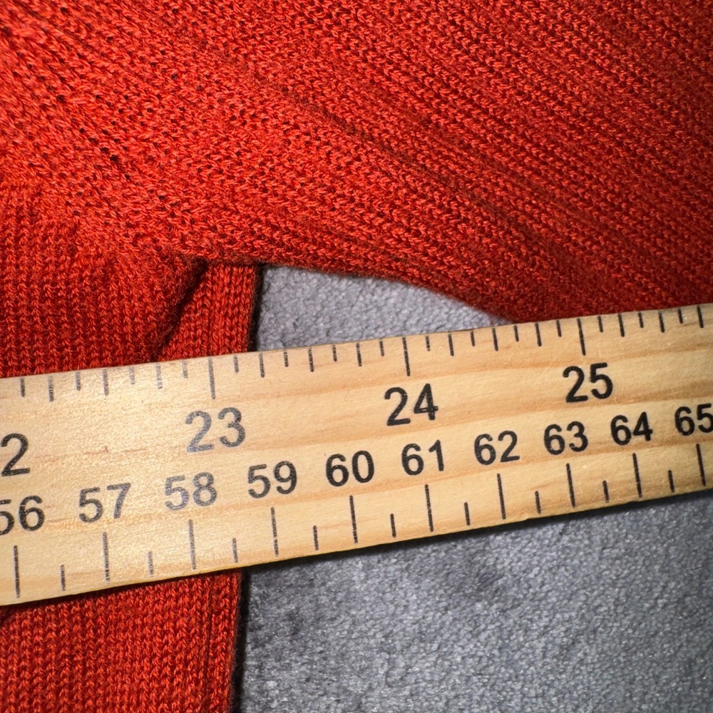 Mizuno WindLite Golf Sweater Mens XL Orange V-Neck Lined Performance Pullover - Picture 12 of 14